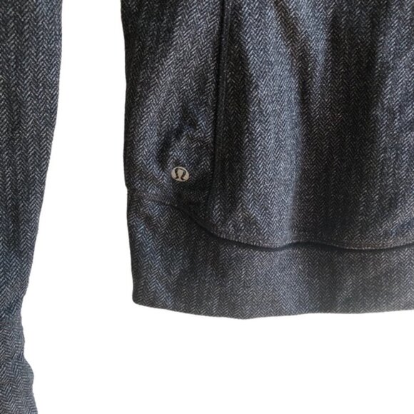 Lululemon Think Fast Pullover Size 4 Heathered Herringbone - Picture 10 of 12